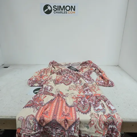 TOGETHER MULTI PRINT WRAP DRESS UK 18 TAGGED