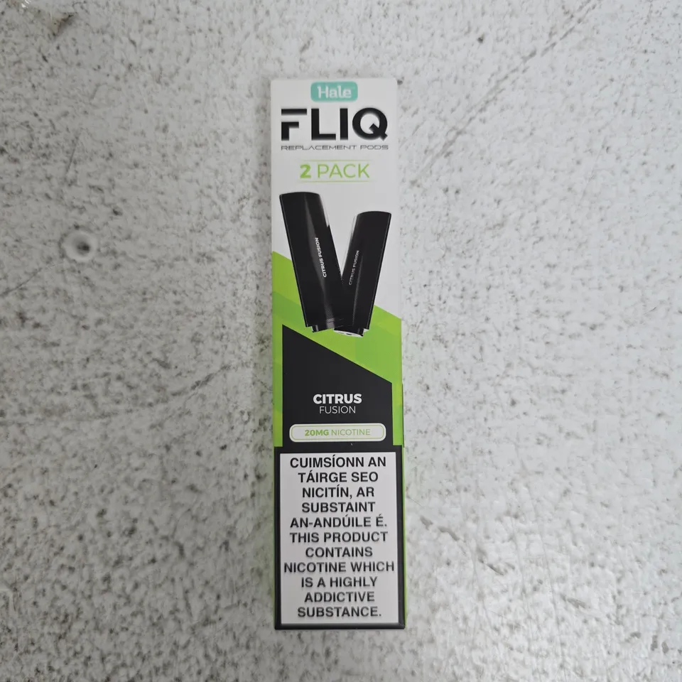 APPROXIMATELY 200 BOXED HALE FLIQ CITRUS FUSION REPLACEMENT POD PACKS (2 REPLACEMENT PODS PER PACK)
