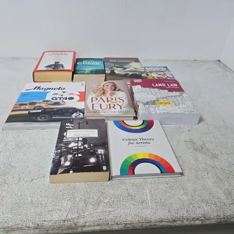 CAGE OF LARGE QUANTITY OF ASSORTED BOOKS INCLUDING CAPTAIN UNDERPANTS , LAND LAW , STALINS DAUGHTER AND CLOUR THEORY FOR ARTISTS