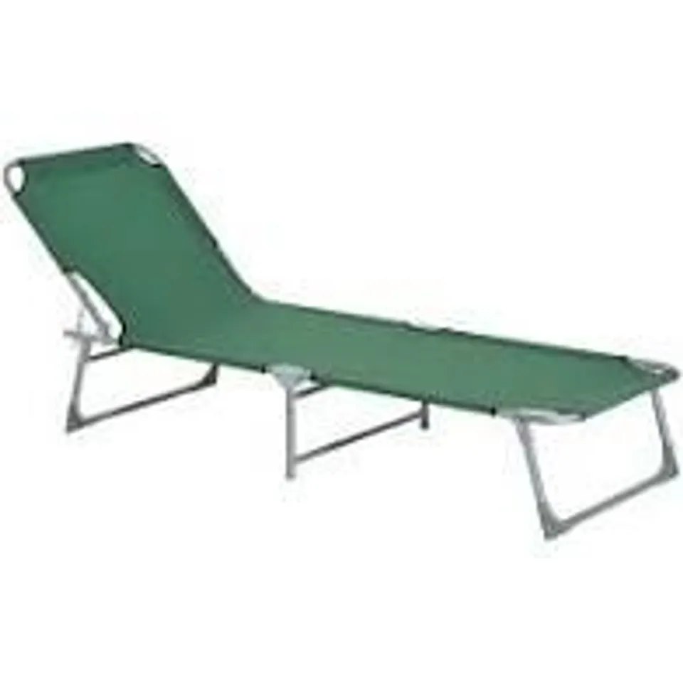 BOXED RECLINING LOUNGER GREEN