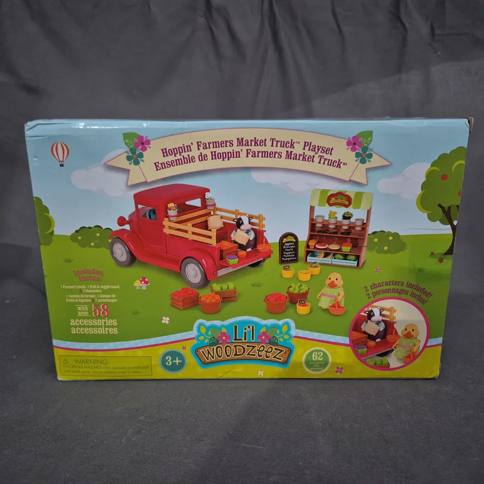 LIL WOODZEEZ HOPPIN FARMERS MARKET TRUCK PLAYSET