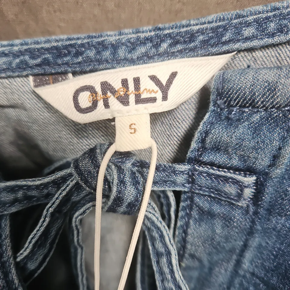 ONLY DENIM DRESS –  BLUE DENIM, UK SIZE S