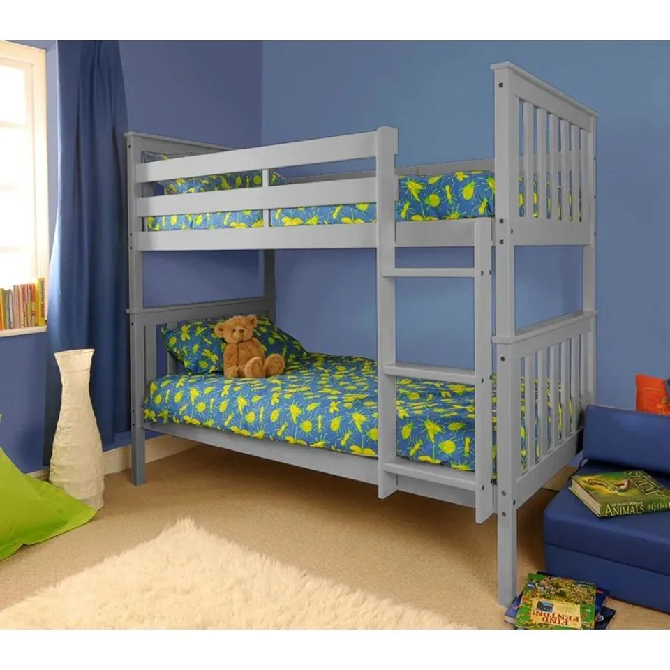 BOXED DESIGNER HAHN SINGLE BUNK BED (2 BOXES)
