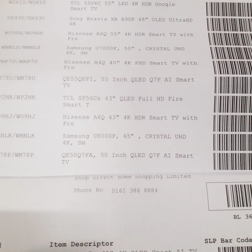 PALLET CONTAINING 11 DAMAGED TVS