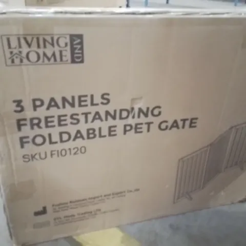 BOXED 3 PANELS FREESTANDING FOLDABLE PET GATE