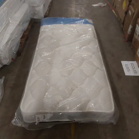 QUALITY BAGGED 3FT SINGLE AIRSPRUNG MEMORY FOAM BUNK MATTRESS
