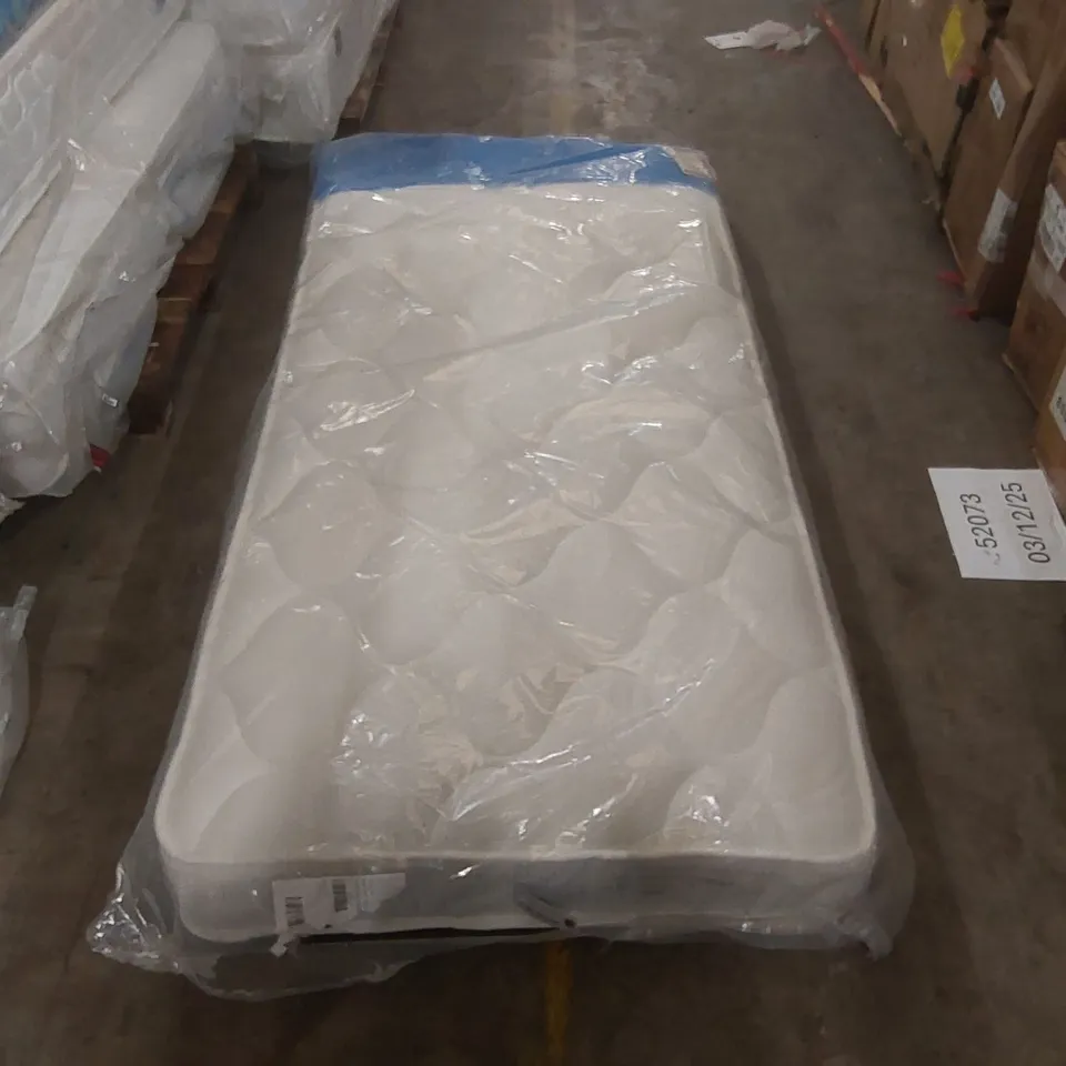 QUALITY BAGGED 3FT SINGLE AIRSPRUNG MEMORY FOAM BUNK MATTRESS RRP £259