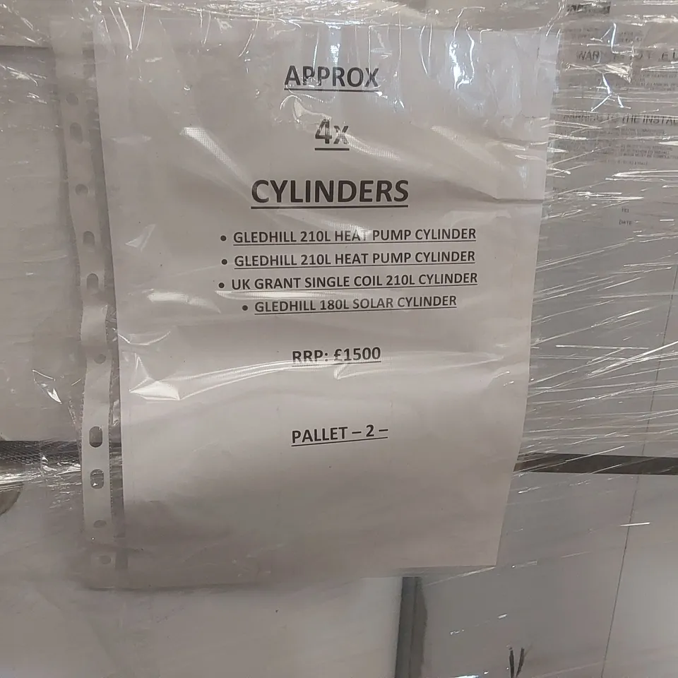 PALLET CONTAINING APPROXIMATELY 4x CYLINDERS