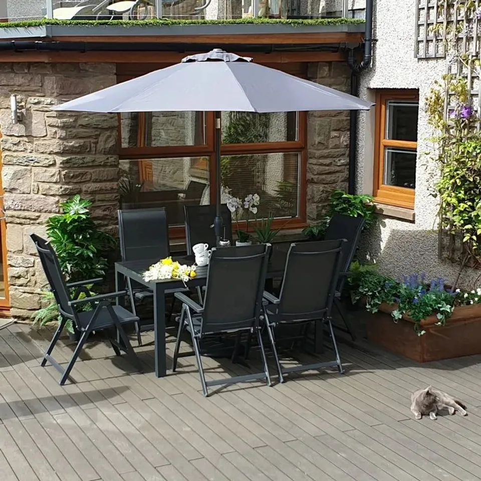 BOXED JENIFER 300CM LIGHTENED CANTILEVER PARASOL