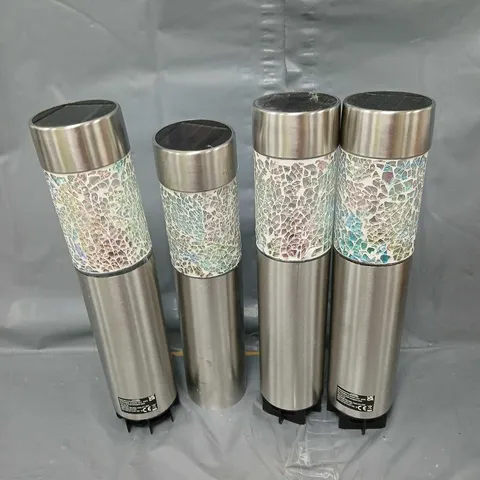 SET OF 4 MOSAIC SOLAR LIGHTS