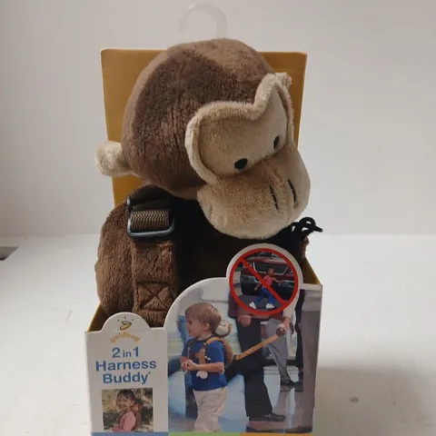 2 IN 1 HARNESS BUDDY PLUSH MONKEY TOY WITH SAFETY HARNESS BACKPACK (18 MONTHS+)