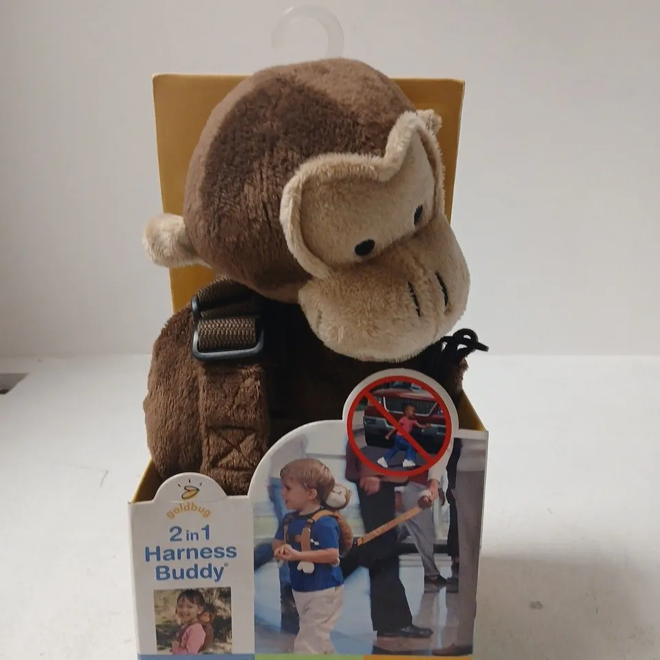 2 IN 1 HARNESS BUDDY PLUSH MONKEY TOY WITH SAFETY HARNESS BACKPACK (18 MONTHS+)