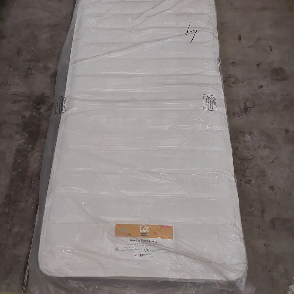 QUALITY BAGGED SILENTNIGHT 3FT SINGLE KIDS GROWTH IMAGINE SPRUNG BUNK MATTRESS 