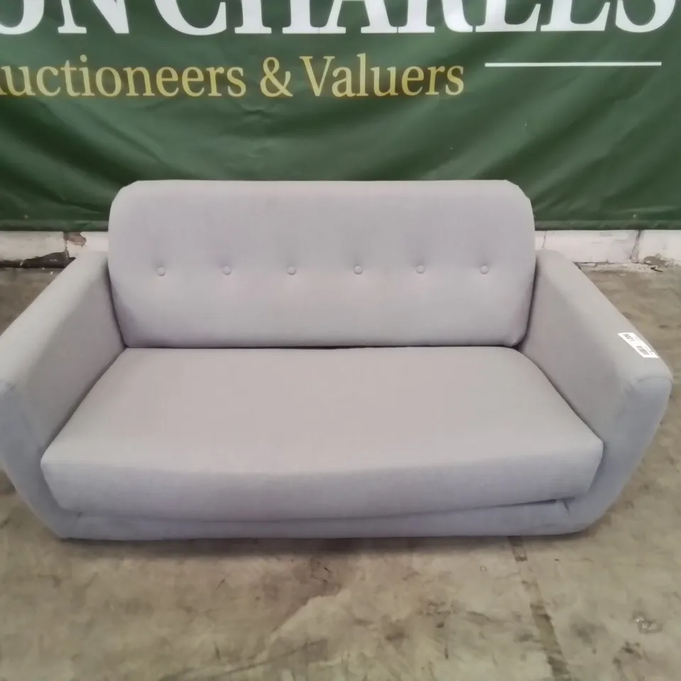 DESIGNER TWO SEATER SOFA GREY FABRIC 