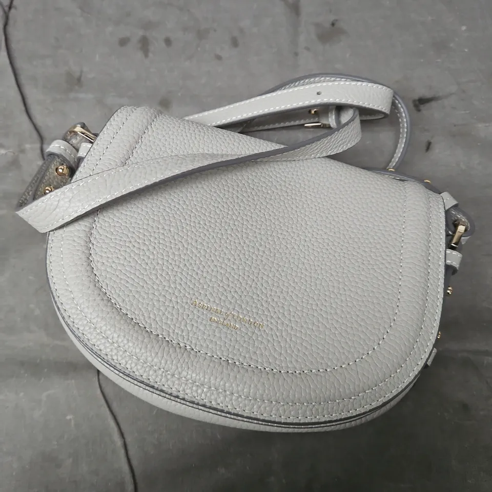ASPINAL OF LONDON CROSSBODY BAG - GREY PEBBLED LEATHER