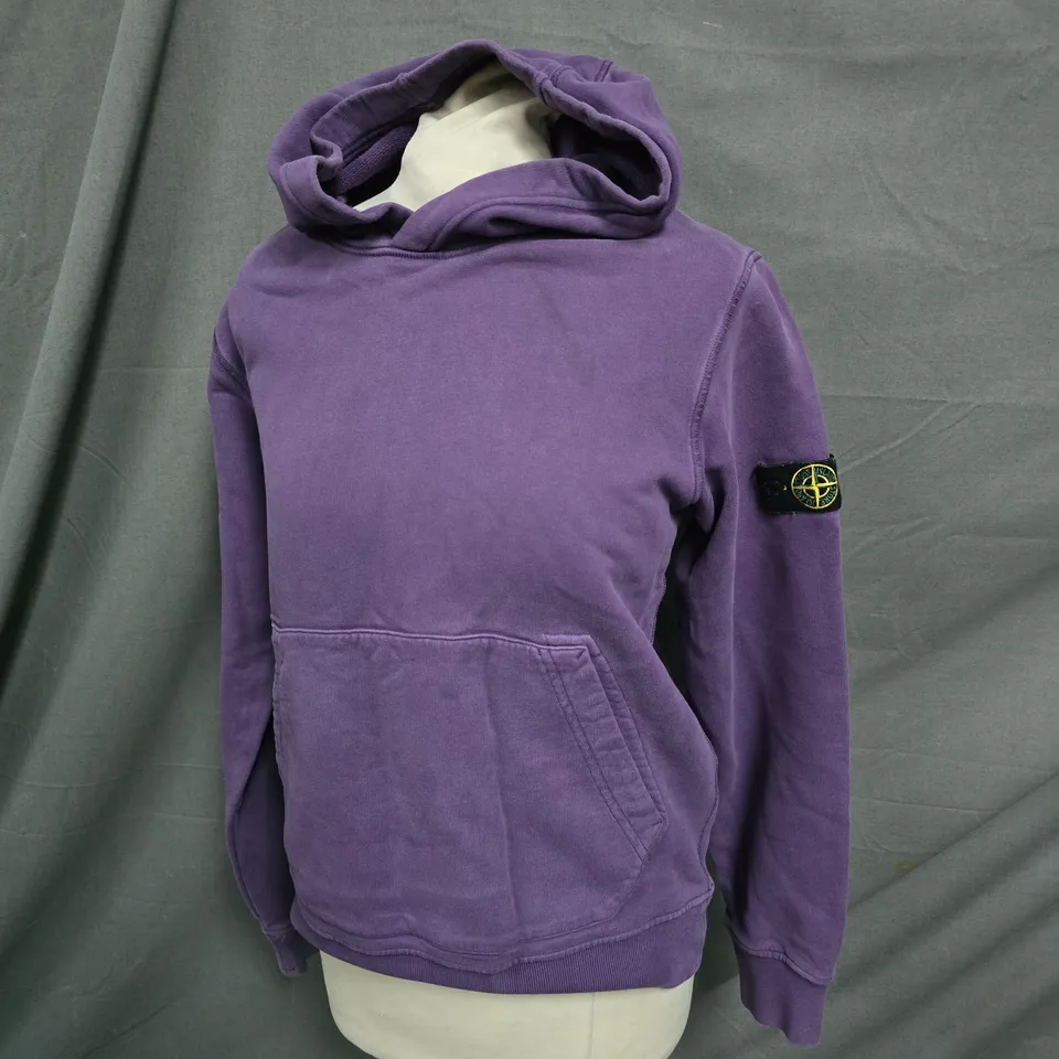 STONE ISLAND JUNIOR PURPLE KIDS HOODIE IN PURPLE - 12 / 156