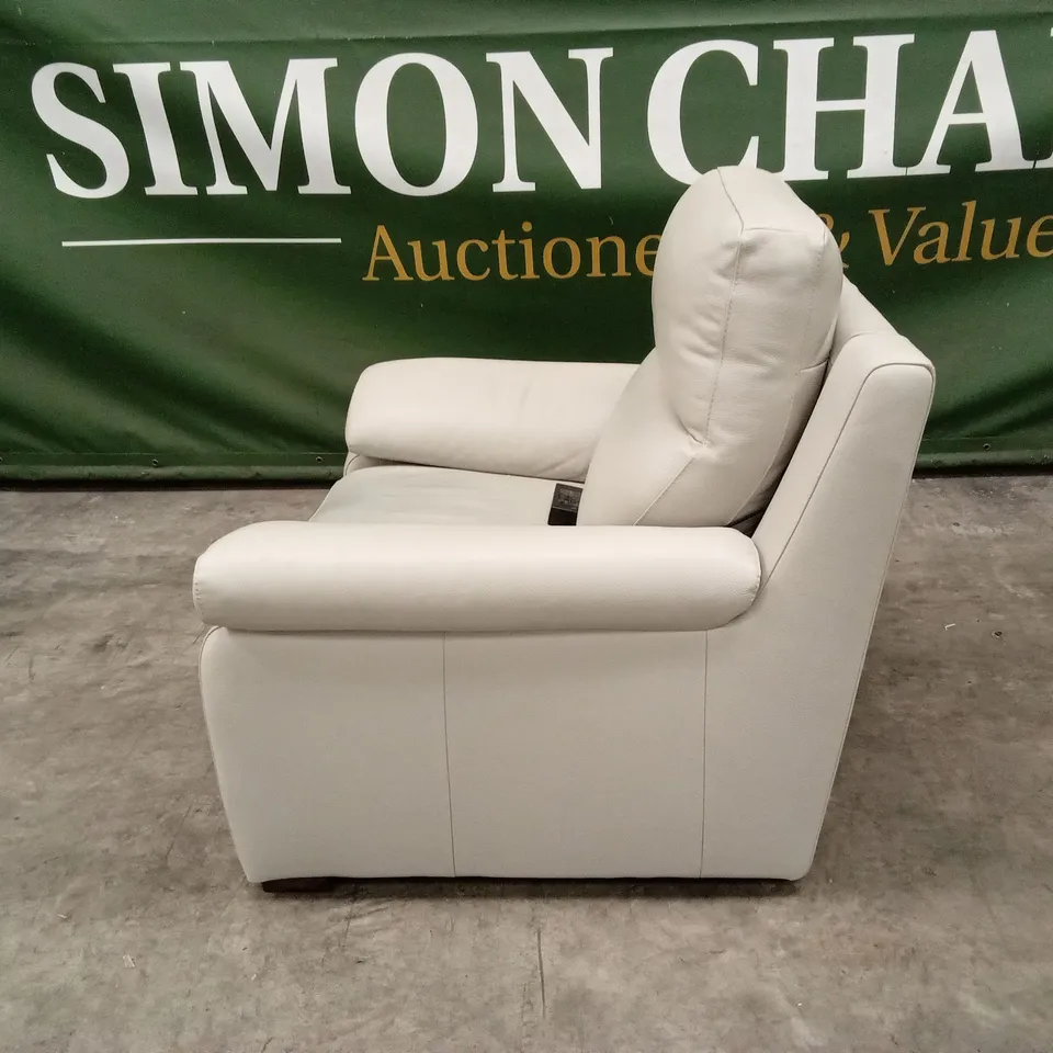 QUALITY DESIGNER ITALIAN MADE MORENO ELECTRIC RECLINER LEATHER ARMCHAIR WITH SMALL ARMS
