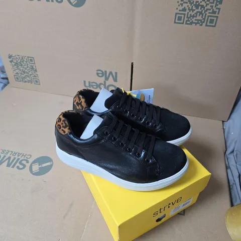 STRIVE DAKOTA BLACK LEOPARD WOMEN'S SNEAKERS, UK 5 (EU 38)