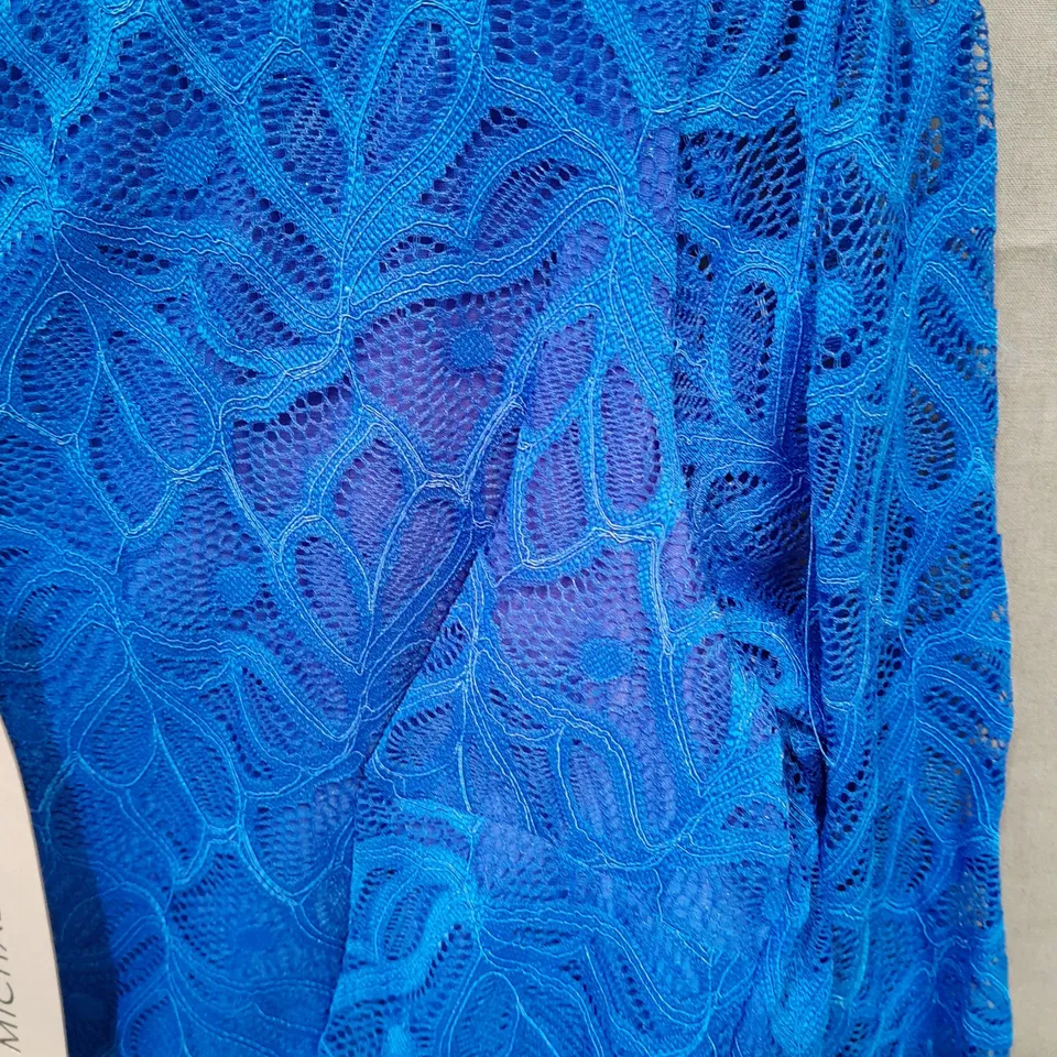 MICHAELA LOUISA LACE DETAIL BLUE DRESS - UK 8