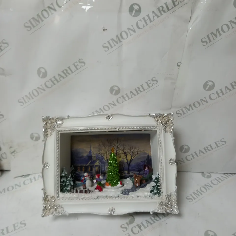 BOXED MR CHRISTMAS THOMAS KINKADE FRAMED ANIMATED SCENE