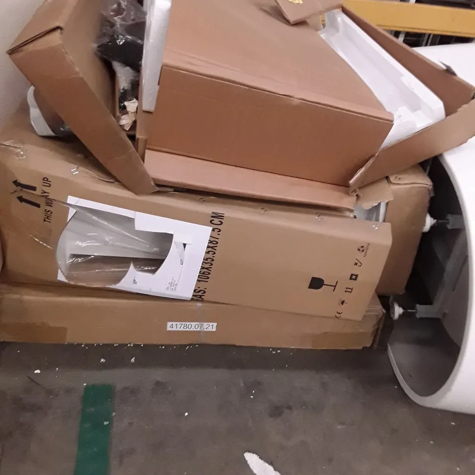 PALLET OF APPROXIMATELY 3 ASSORTED BATHROOM CABINETS 