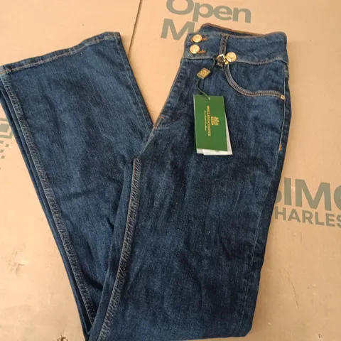 HOLLAND COOPER HIGH RISE FLARED JEANS IN DEEP INDIGO - 10S