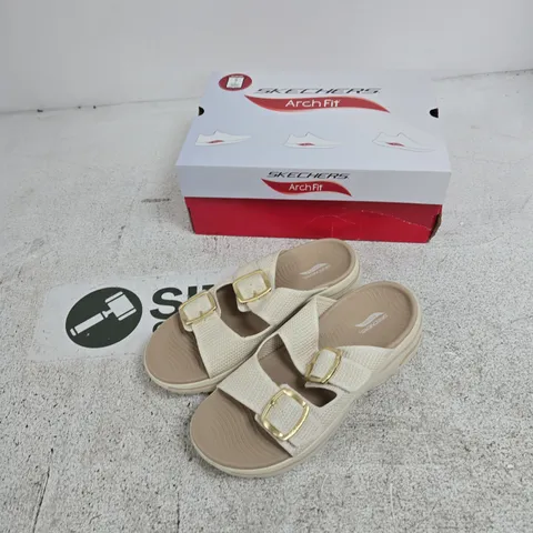 SKECHERS ARCH FIT SANDALS - BEIGE, UK 7