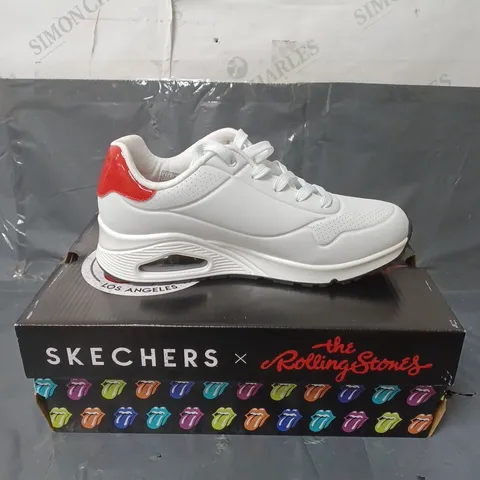 SKECHERS THE ROLLING STONES TRAINERS WHITE SIZE 6