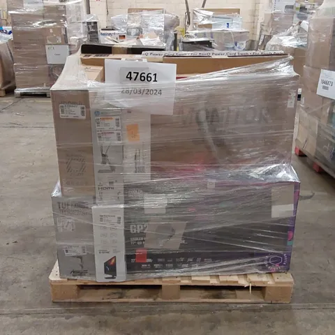 PALLET OF APPROXIMATELY 23 UNPROCESSED RAW RETURN MONITORS TO INCLUDE;