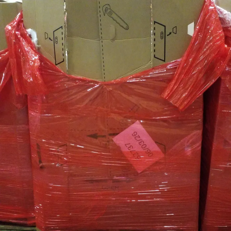 PALLET CONTAINING ASSORTED PRODUCTS INCLUDING OFFICE CHAIR, 11 DRAWER, BATTERY OPERATED SPA VAC & BLACK MOBILE COMPUTER WORKSTATION