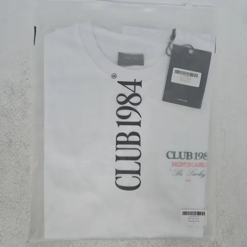 BAGGED CLUB 1984 CASINO T-SHIRT IN WHITE SIZE SMALL