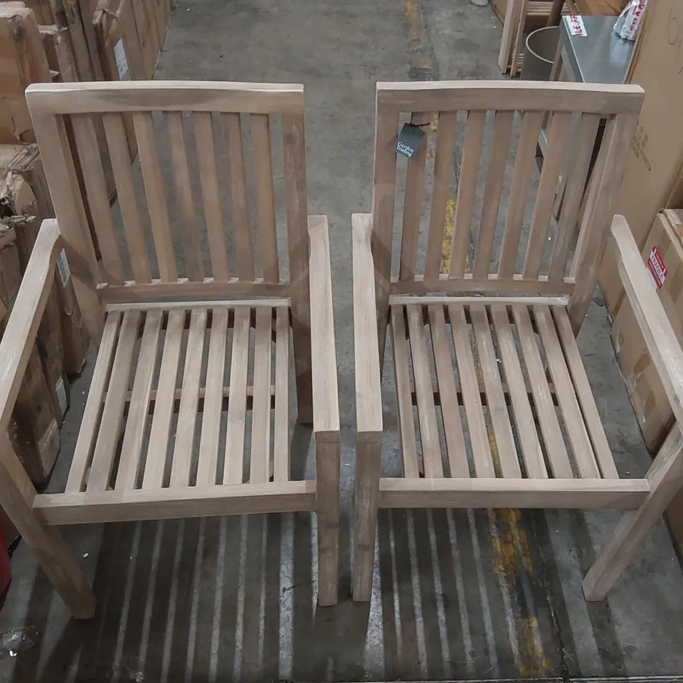 PORTHALLOW DINING CHAIRS SET OF 2 NATURAL ACACIA