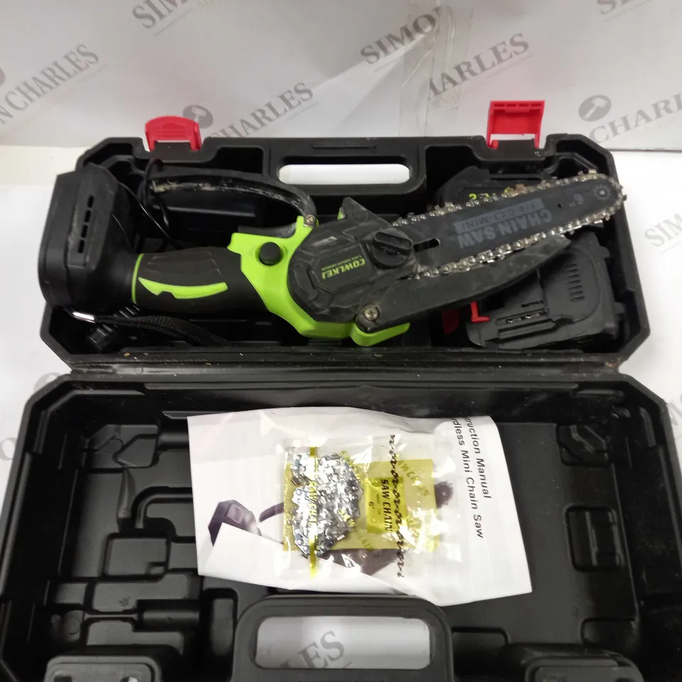 CQWLKEJ CORDLESS MINI CHAIN SAW 
