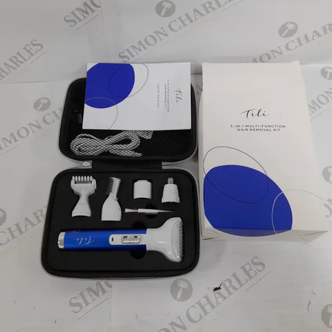 BOXED TILI 5-IN-1 MULTI-FUNCTION HAIR REMOVAL KIT - NAVY