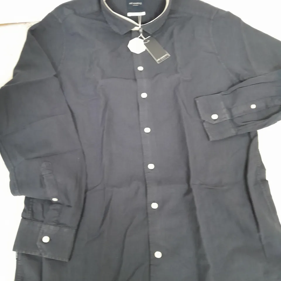 MR MARVINS NAVY LONG SLEEVE SHIRT - LARGE