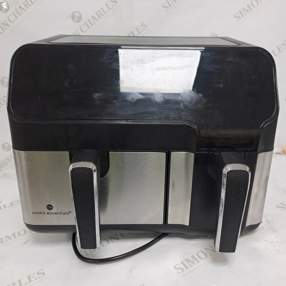 BOXED COOK'S ESSENTIALS 7.7L DUAL AIR FRYER IN BLACK