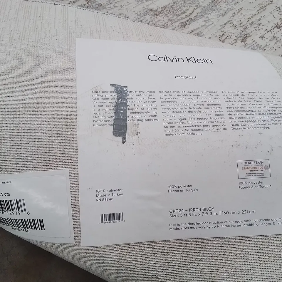 QUALITY DESIGNER CALVIN KLEIN 160 × 221CM AREA RUG -IVORY-