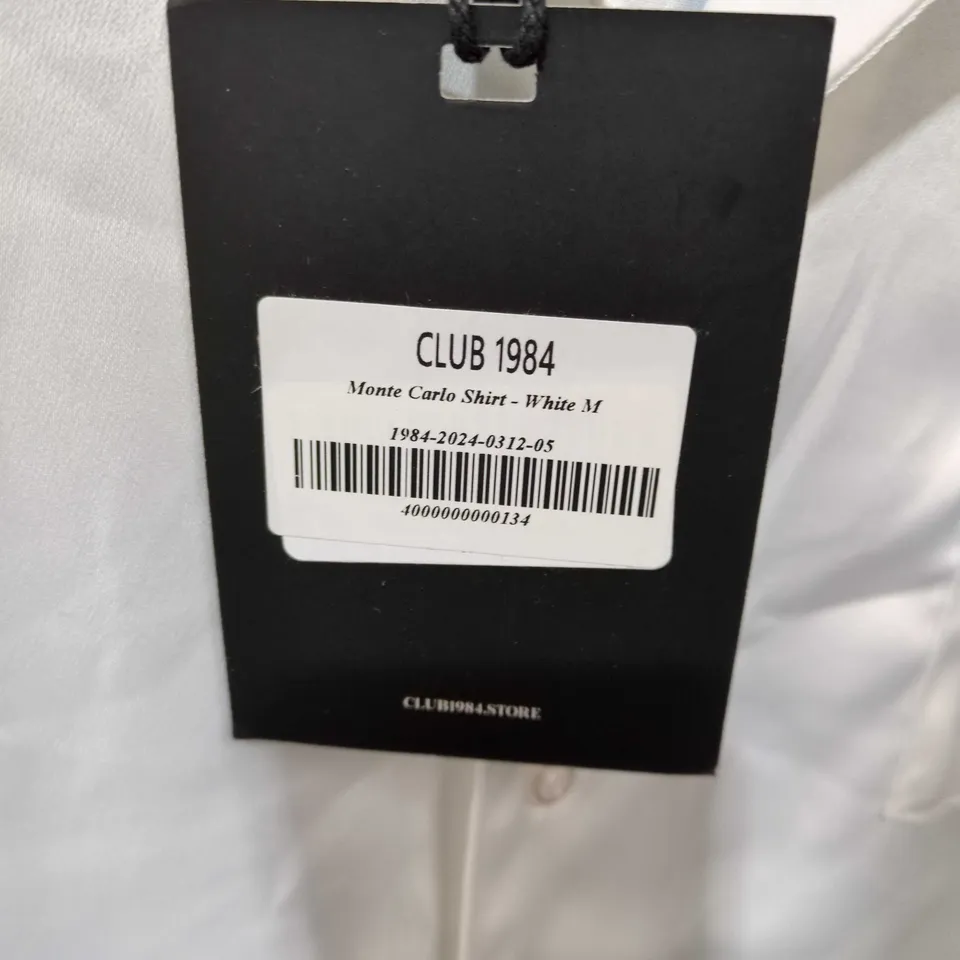 CLUB 1984 MONTE CARLO SHIRT – WHITE, SIZE M