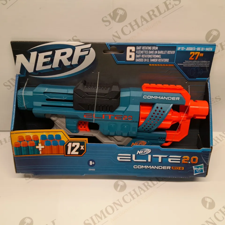 BRAND NEW BOXED NERF ELITE 2.0 COMMANDER RD-6 WITH 6 DART ROTATING DRUM
