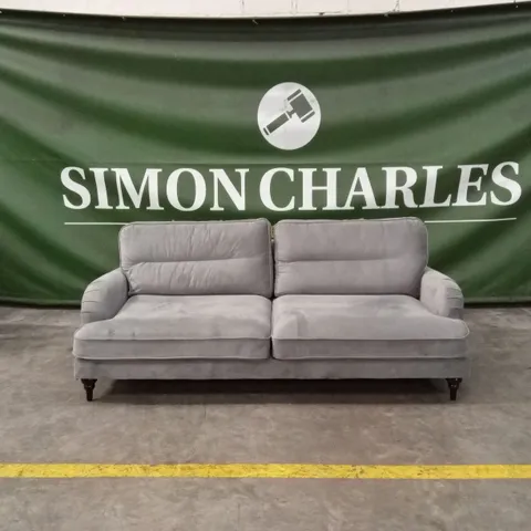 VICTORIA 4 SEATER FABRIC SOFA - GREY