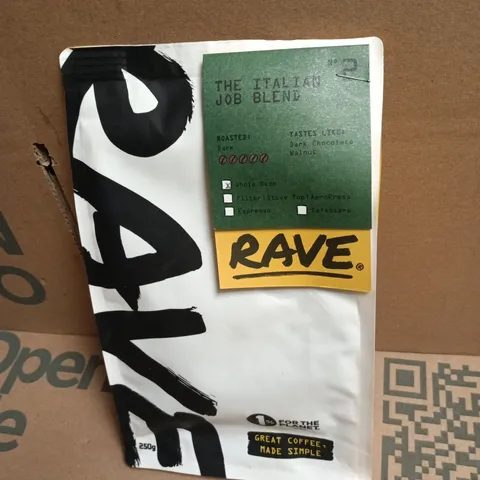 RAVE THE ITALIAN JOB BLEND COFFEE – WHOLE BEAN 250G