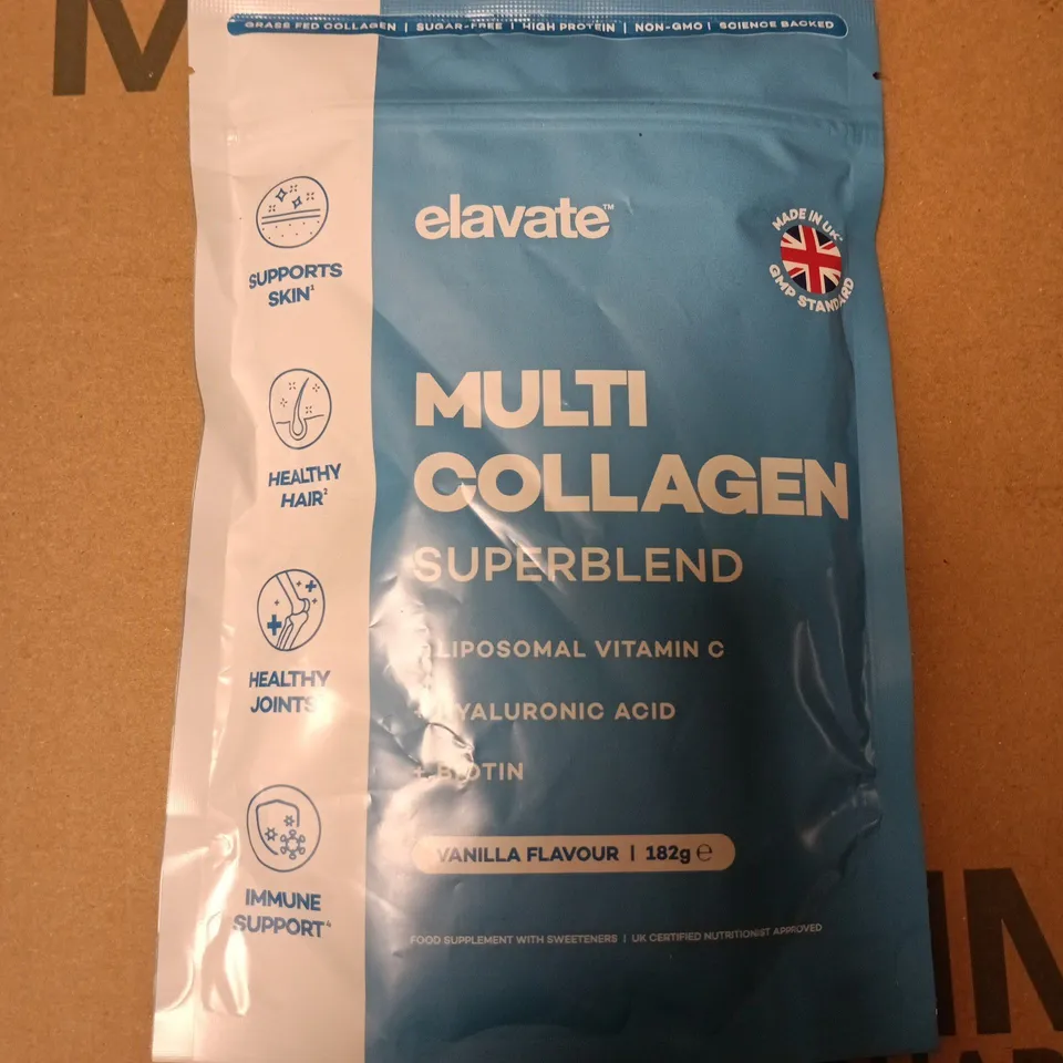 ELAVATE MULTI COLLAGEN SUPERBLEND – VANILLA FLAVOUR, 182G