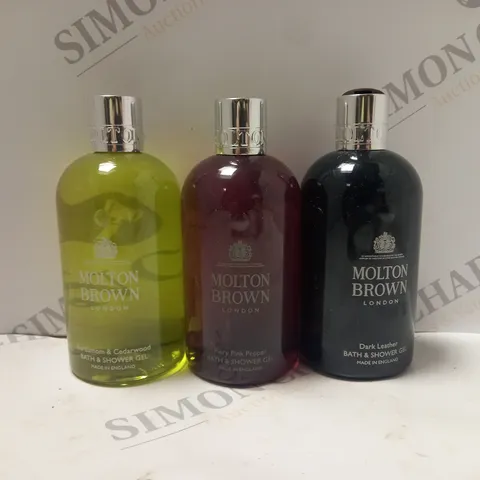 SET OF 3X300ML MOLTON BROWN BATH & SHOWER GEL