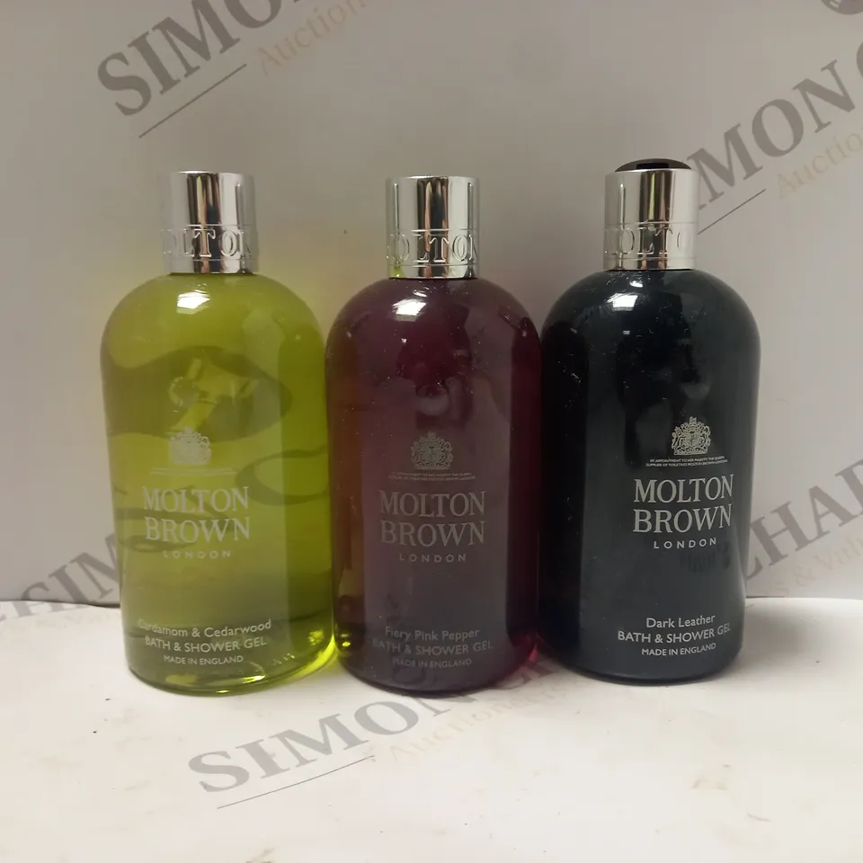 SET OF 3X300ML MOLTON BROWN BATH & SHOWER GEL 