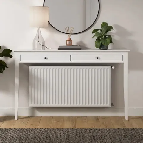 BOXED LYNTON RADIATOR COVER CONSOLE TABLE - WHITE (1 BOX)