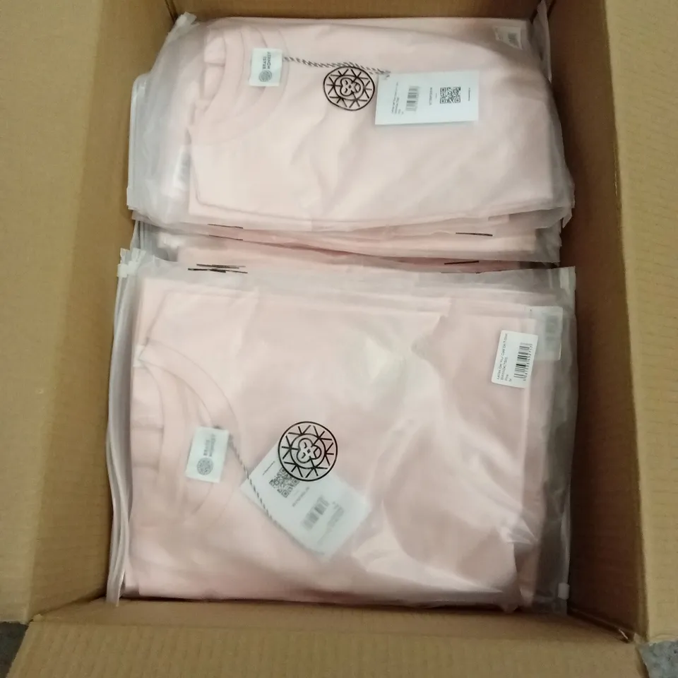 BOX OF APPROXIMATELY 44 X BRAND NEW BRASS MONKEY LADIES GET YOUR COLD ON T-SHIRTS - PINK // SIZE: M