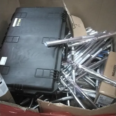 PALLET OF ASSORTED HOUSEHOLD GOODS AND PRODUCTS TO INCLUDE; PORTABLE BOX, BOXED FURNITURE ETC