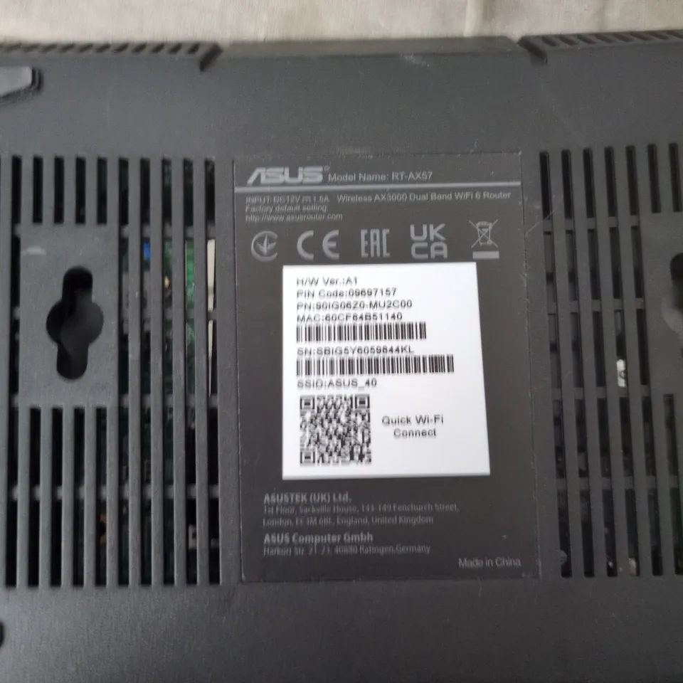 ASUS RT-AX67 WIRELESS AX3000 DUAL-BAND WIFI 6 ROUTER