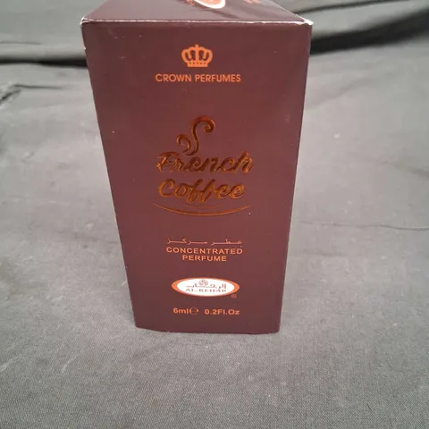 BOXED CROWN PERFUMES FRENCH COFFEE CONCENTRATED PERFUME 6ML