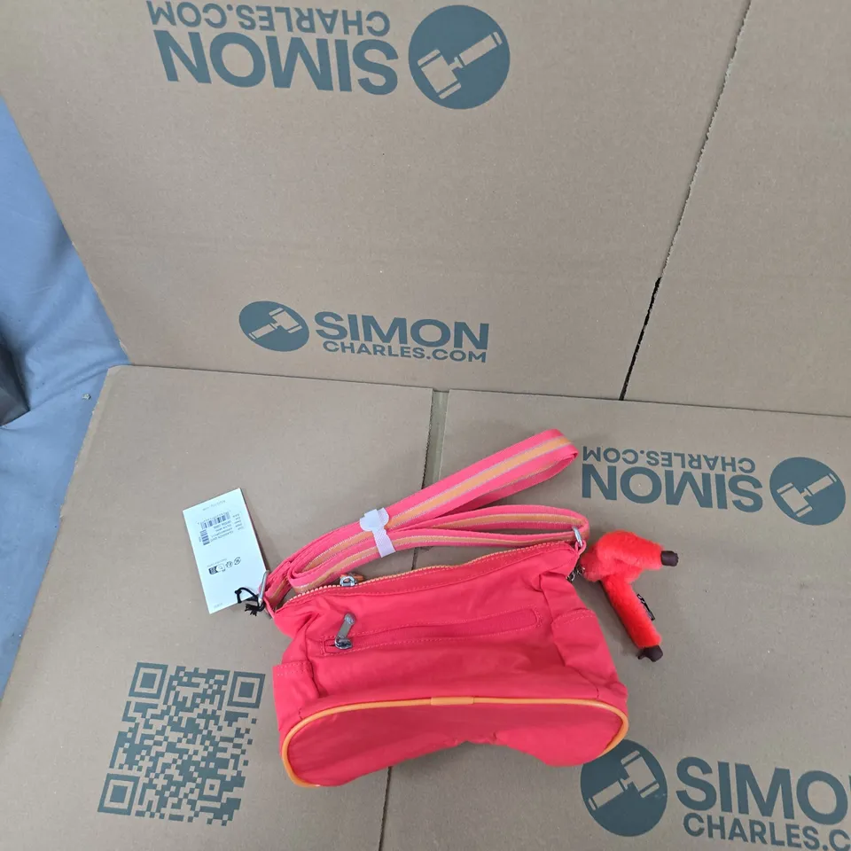 KIPLING CROSSBODY BAG – PINK WITH MONKEY CHARM 